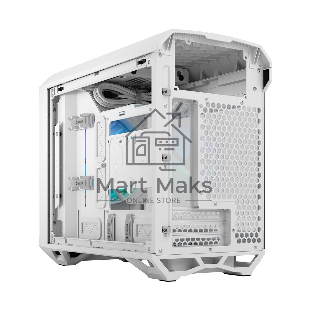 Корпус ПК без блока питания Fractal Design Torrent Nano RGB TG Clear Tint, Mini-Tower, 1x180mm RGB, 2xUSB-A 3.2 + 1xUSB 3.2 Type-C mITX, mDTX White