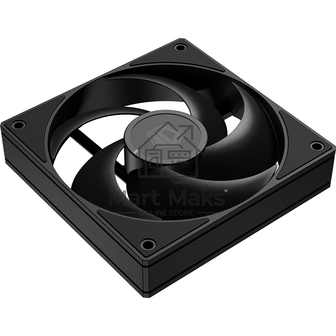 Вентилятор для корпуса ID-Cooling AS-120-K черный, 120 мм, 2000 об/мин, 27.2 дБ, 4 pin