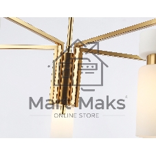 Люстра Ambrella light LH56124/5 BS/FR латунь/белый матовый E14*5 max 40W D605*350