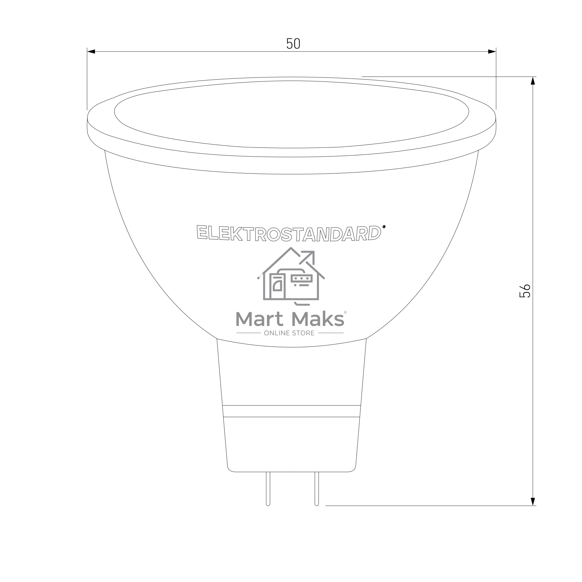 Умная лампа G5.3 LED 5W 3300К-6500К CCT+DIM (BLG5316)