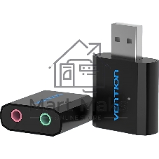 Внешняя звуковая карта Vention USB Черная