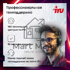 Компьютер IRU Tactio 310H6SEA MT i5 12400F (2.5) 16Gb SSD 512Gb RTX 3050 8Gb FreeDOS GbitEth 500W черный (2111269)