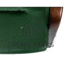Кресло Бюрократ T-9928WALNUT-CF зеленый, кожа