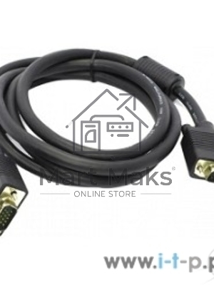 Кабель монитор - SVGA card (15M -15M) 3м 2 фильтра ExeGate позолоченные контакты, экранирование