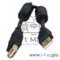 Кабель 5bites Проф. Кабель 5bites UC5011-050A USB2.0, AM/AF, зол.разъемы, ферр.кольца, 5м., черный