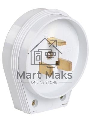 Вилка ВПпл10-01-Ст разборная для плиты 32А с заземл. контактом бел. ИЭК EVP10-32-01-K01