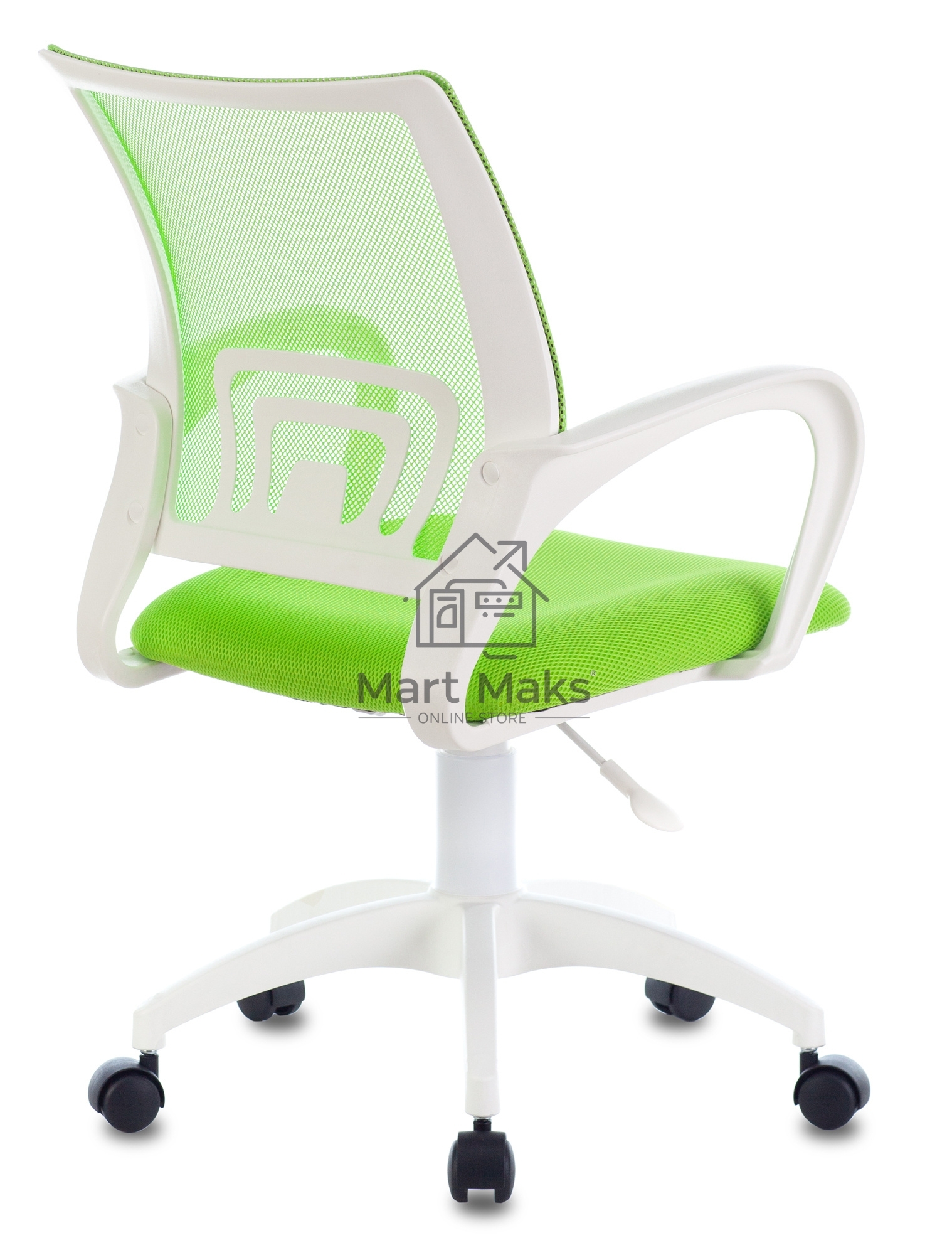 Кресло компьютерное Бюрократ CH-W695NLT TW-03A TW-18 салатовый, крестовина пластик, пластик белый