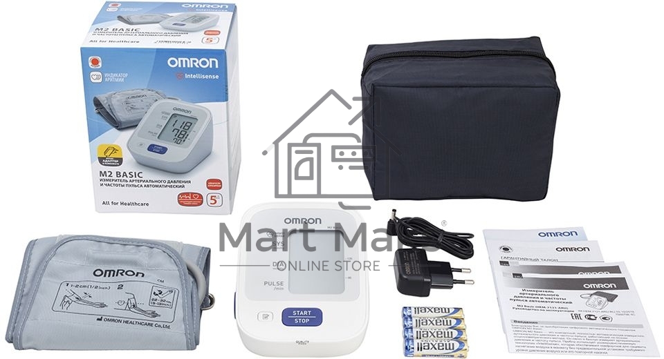 Тонометр OMRON M2 Basic (HEM-7121-ARU) с адаптером