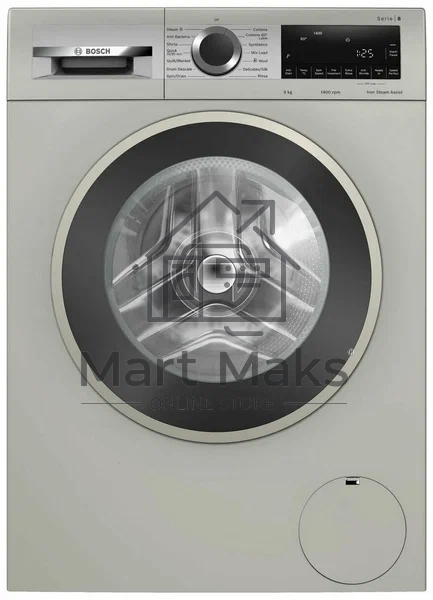Стиральная машина Bosch Serie 4 WGA2440XME серебристый, загрузка фронтальная 9 кг, 1400 об/мин., класс: А+++