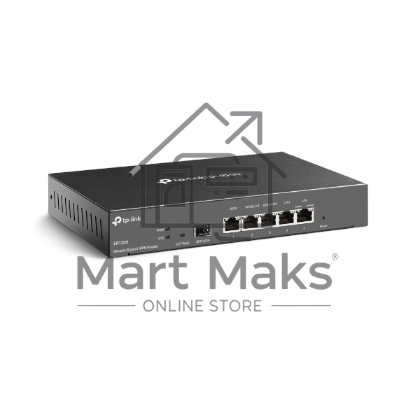 Маршрутизатор TP-Link Gigabit multi-WAN VPN router, 1 Gb SFP WAN,1 Gb RJ-45 WAN, 2 Gb WAN/LAN, 2 Gb fixed LAN ports
