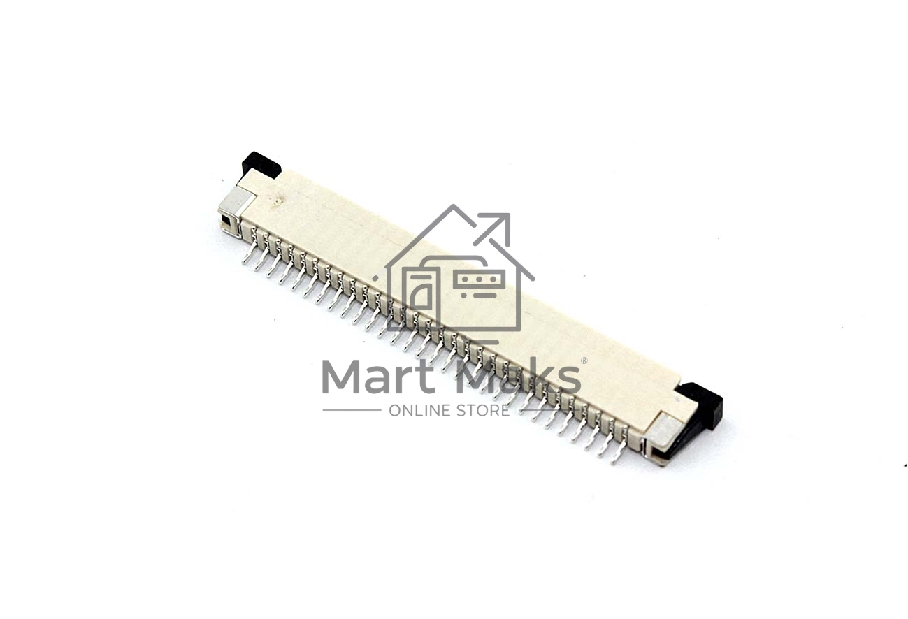 Разъем FPC Half Coverage Top Contact 1.0K-BS-30PWB 30 pin высота 2мм шаг 1мм