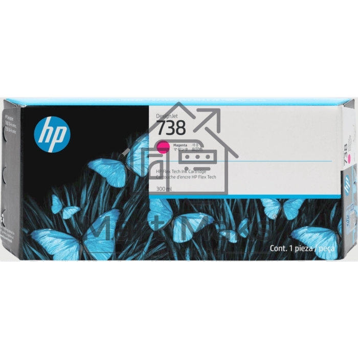 Картридж струйный HP 738 300-ml Magenta DesignJet Ink Cartridge