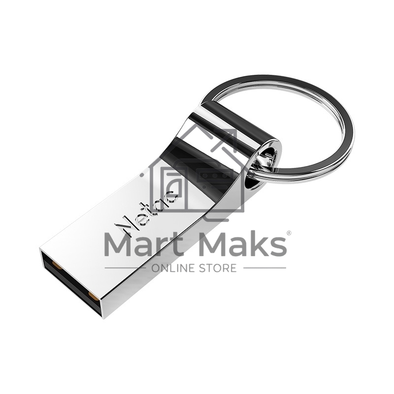 Флеш диск Netac U275 4Gb <NT03U275N-004G-20SL>, USB2.0, с кольцом, металлическая