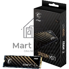 Накопитель SSD MSI Spatium M371, 1ТБ, M.2 2280, PCIe 3.0 x4, NVMe, M.2
