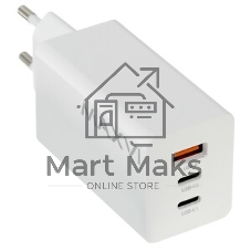 Сетевое зарядное устройство Maxvi A483GN 65W, 1xUSB-A, 2xUSB-C, черный