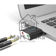 Внешняя звуковая карта Vention USB Черная