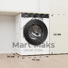 Стиральная машина Gorenje WG694A11, белая, загрузка фронтальная 9 кг, 1400 об/мин, класс: A+++