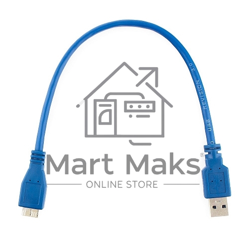 Кабель Gembird/Cablexpert CCP-mUSB3-AMBM-1 USB 3.0 Pro, AM/microBM 9P, 30см, экран, синий, пакет