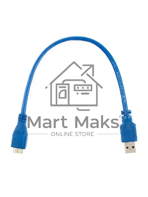 Кабель Gembird/Cablexpert CCP-mUSB3-AMBM-1 USB 3.0 Pro, AM/microBM 9P, 30см, экран, синий, пакет