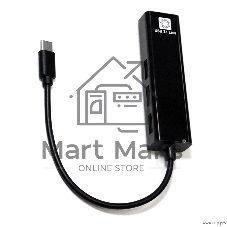 Кабель-адаптер 5bites UA3C-45-09BK USB3.1, 3хUSB2.0, RJ45 100MB, черный