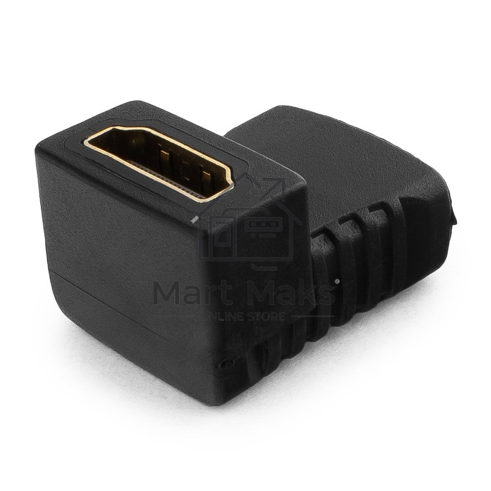 Переходник Gembird Переходник HDMI-HDMI 19F/19F, угловой, золотые разъемы, пакет A-HDMI-FFL