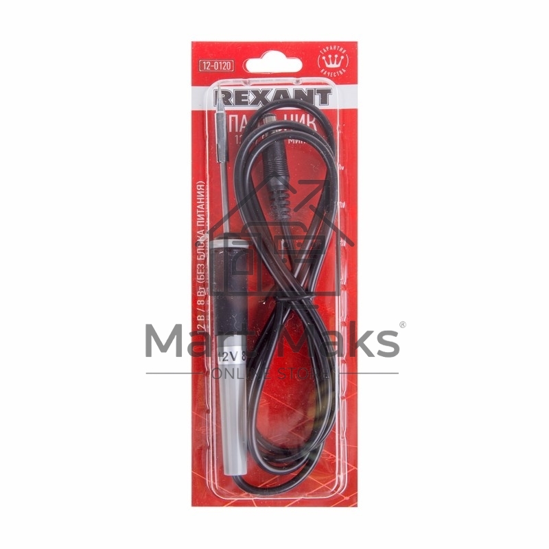 Паяльник мини Rexant, 12 В/8 Вт, без блока питания