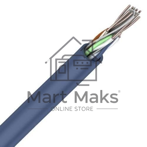 Кабель витая пара U/UTP кат.6 4х2х23AWG solid CU PVC син. (м) Rexant 01-0047
