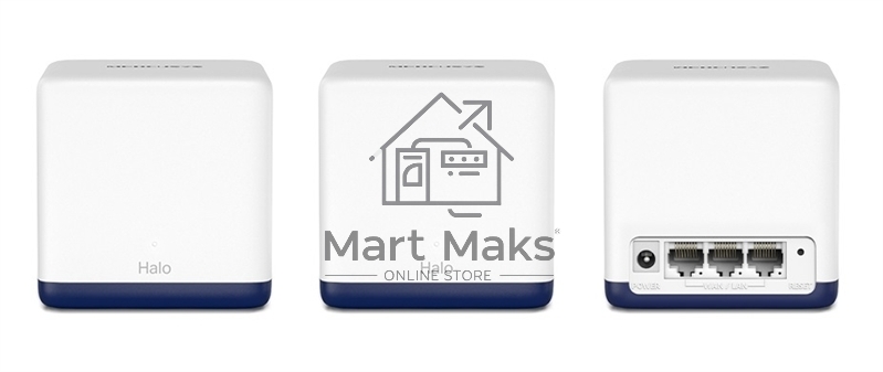 Система Mercusys MESH AC1900 Whole Home Mesh Wi-Fi System, 3× Internal Antennas, 3×GB ports (WAN/LAN) (3-pack)