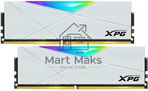 Оперативная память XPG Spectrix D50 RGB, 16GB (2x8GB), DDR4, 3600MHz, CL18, DIMM, с радиаторами, белый, RGB