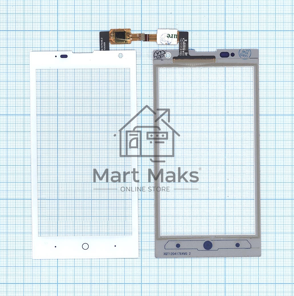 Сенсорное стекло (тачскрин) для ZTE V830 (Blade G Lux), белое