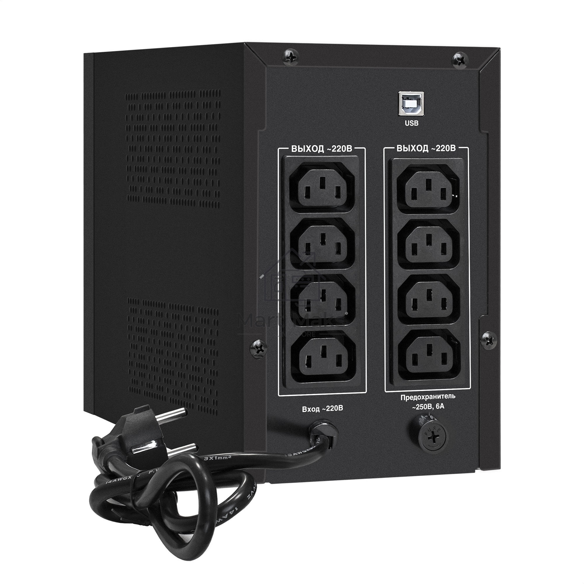 Источник бесперебойного питания ExeGate EP285500RUS SpecialPro Smart LLB-1500.LCD.AVR.C13.RJ.USB<1500VA/950W, LCD, AVR, 6*IEC-C13, RJ45/11, USB, Black>