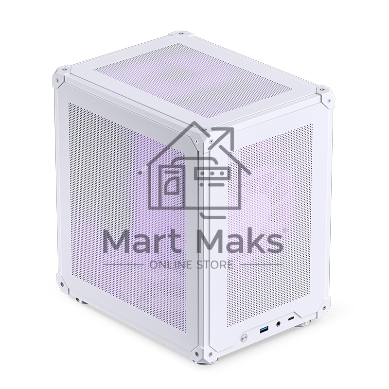 Корпус без блока питания Case JONSBO C6-ITX, Micro-Tower, no fan, 1xUSB-A 3.0 + 1xUSB-C 3.1, mDTX, mITX White
