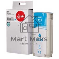 Картридж струйный Sakura B3P19A (№727 Cyan) для HP, голубой, 130 мл.