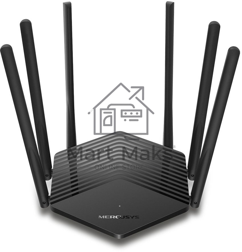 Роутер Mercusys AC1900 Wireless AC Gigabit Router, 600 Mbps at 2.4 GHz + 1300 Mbps at 5 GHz, 6×5dBi Fixed External Antennas with Beamforming, 2× G LAN Ports, 1× G WAN Port, Access Point Mode, 3X3 MU-MIMO, Parental Controls, Guest Network, Smart Connect
