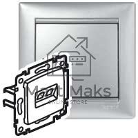 Электроустановочные изделия Legrand Legrand 770230 Розетка RJ45 Valena 1 выход Кат.5e UTP (алюминий) монтаж на захватах