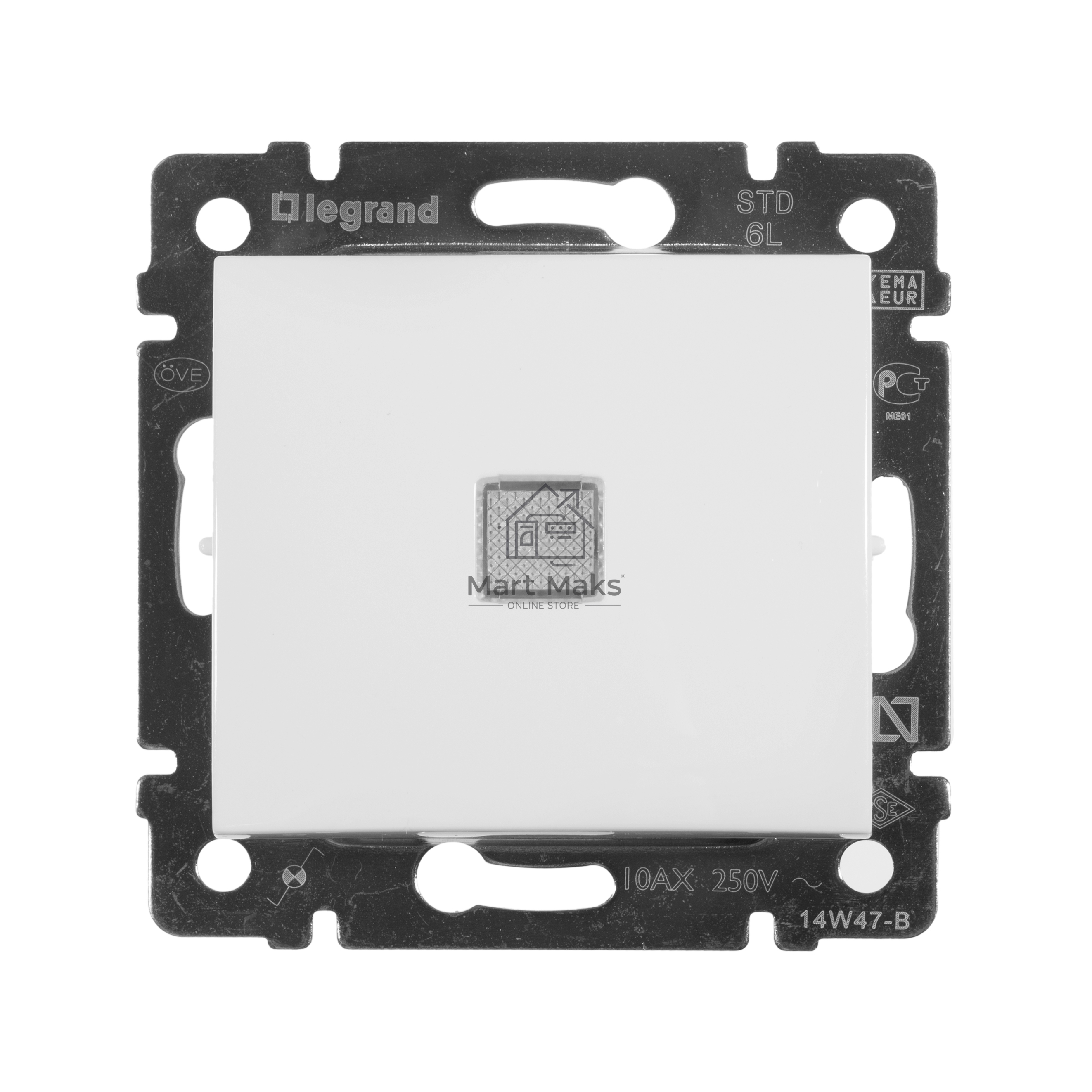 Электроустановочные изделия Legrand Legrand 774426 Переключатель 2 напр. 10А Valena с подсветкой (белый) 