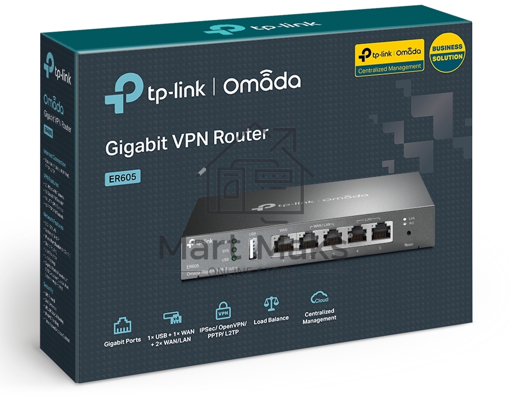 Роутер TP-Link SafeStream ER605 10/100/1000BASE-TX черный