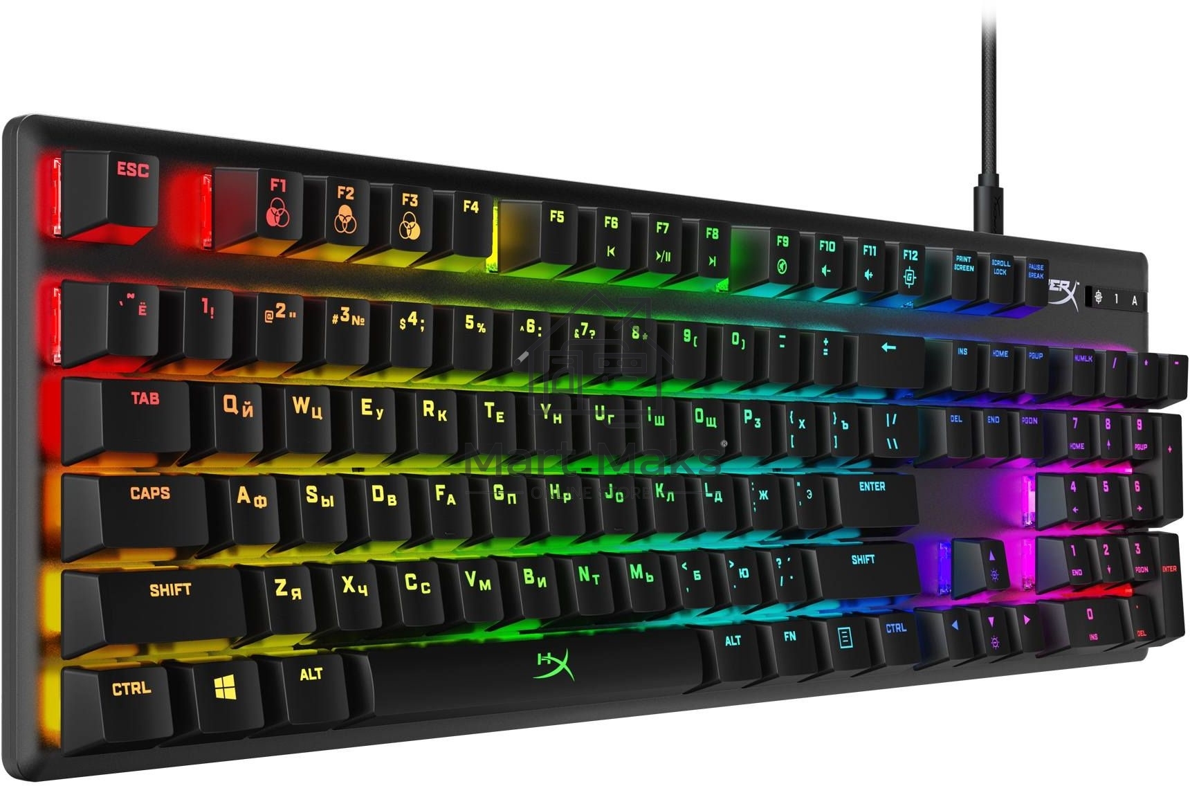 Клавиатура HyperX Alloy Origins (4P4F6AA#ABA) проводная, USB, черный