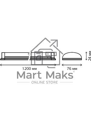 Светильник светодиодный Gauss IP40 1200*76*24мм 36W 3200lm 4000K WLF-2 сталь