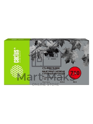 Картридж струйный Cactus CS-PFI710BK черный (700мл) для Canon imagePROGRAF TX-2000/TX-3000/TX-4000