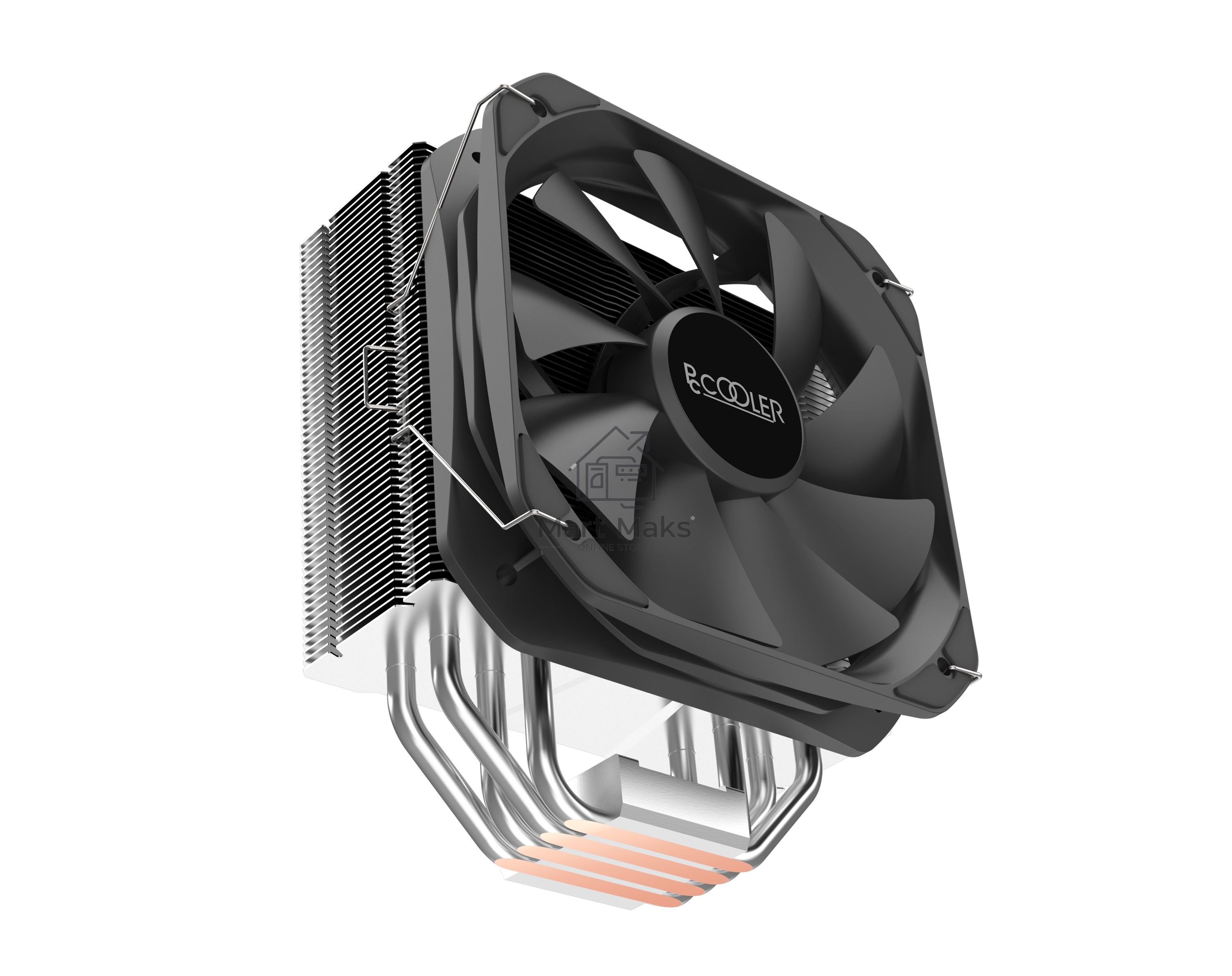 Кулер PCCooler Paladin 400 S115X/1200/1700/AM4 (20 шт/кор, TDP 200W, 130mm PWM FAN, 4 тепловые трубки 6мм, 800-1600RPM, 18-28,6dBa)
