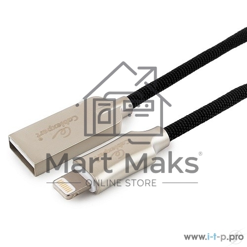 Кабель USB Cablexpert для Apple CC-P-APUSB02Bk-0.5M, MFI, AM/Lightning, серия Platinum, длина 0.5м, черный, блистер
