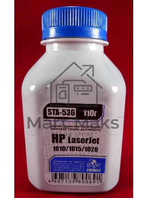 Тонер HP LJ 1010/1012/1015/1018/1020 (фл,110г) B&W Standart фас России