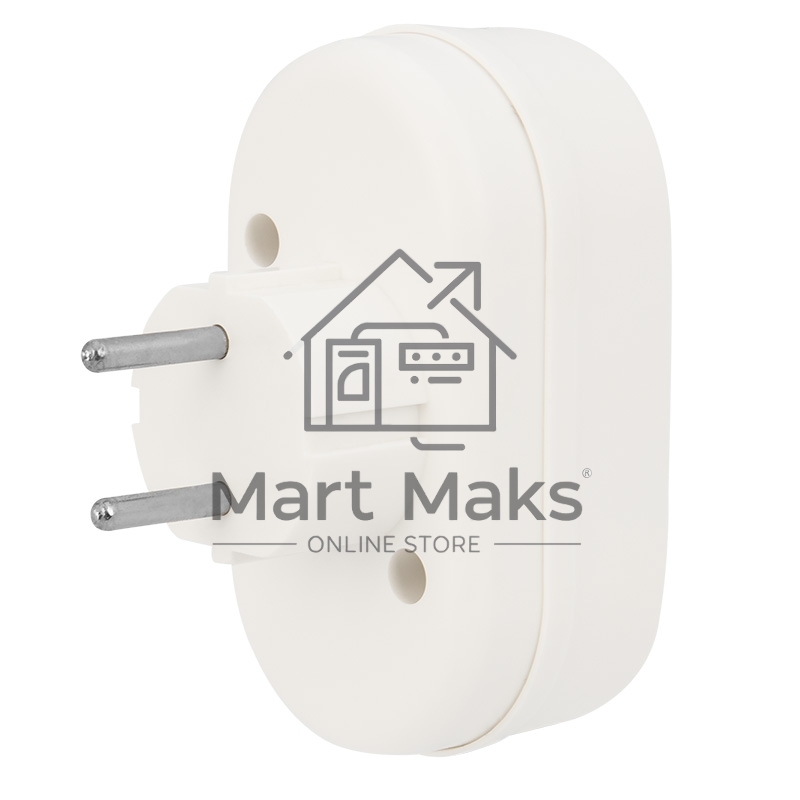 Двойник электрический 6А без заземления, белый Rexant