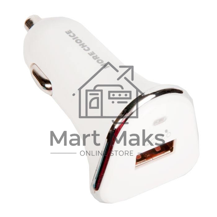 Автомобильная зарядка (от прикуривателя) 1USB 3.0A QC3.0 быстрая зарядка More Choice AC22QC белый