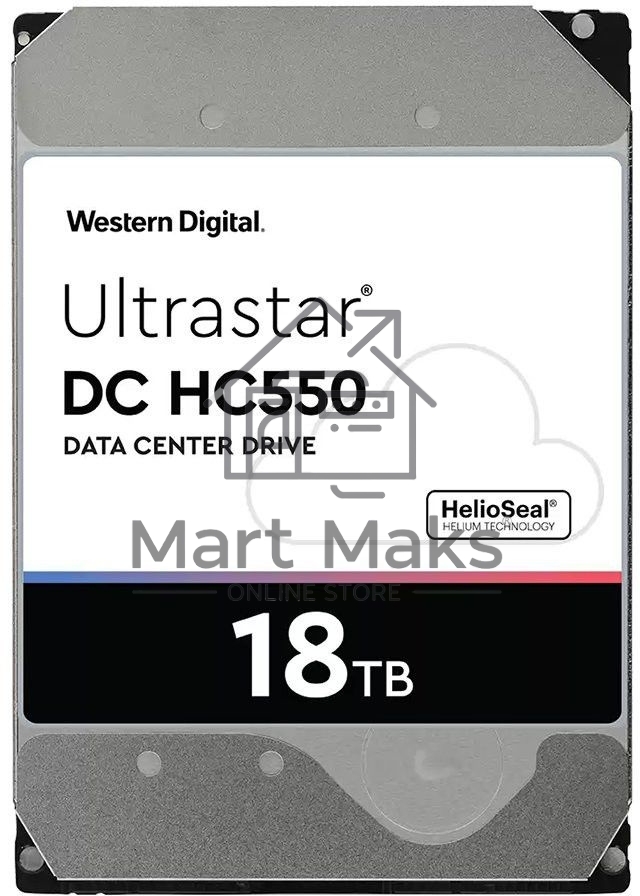 Жесткий диск Western Digital Original SATA-III 18Tb 0F38459 WUH721818ALE6L4 Ultrastar DC HC550 (7200rpm) 512Mb 3.5