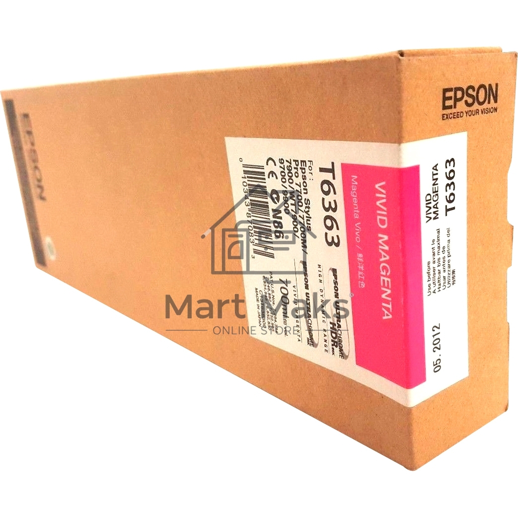 Картридж струйный Epson C13T636300 пурпурный (700 мл) для Stylus 7700, 7890, 7900, 9700, 9890, 9900, WT7900