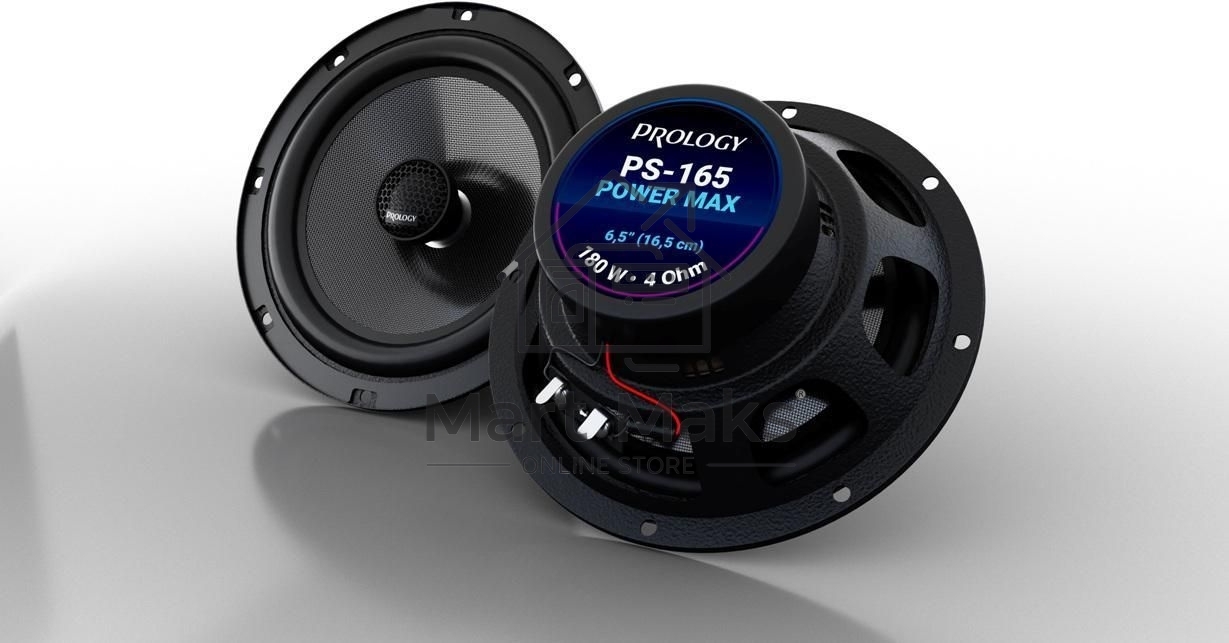 Колонки автомобильные Prology PS-165 180Вт 89дБ 4Ом 16см (6.5дюйм) (ком.:2кол.) коаксиальные двухполосные