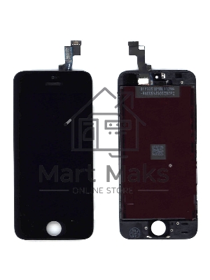 Дисплей для Apple iPhone 5S в сборе с тачскрином (AAA) черный