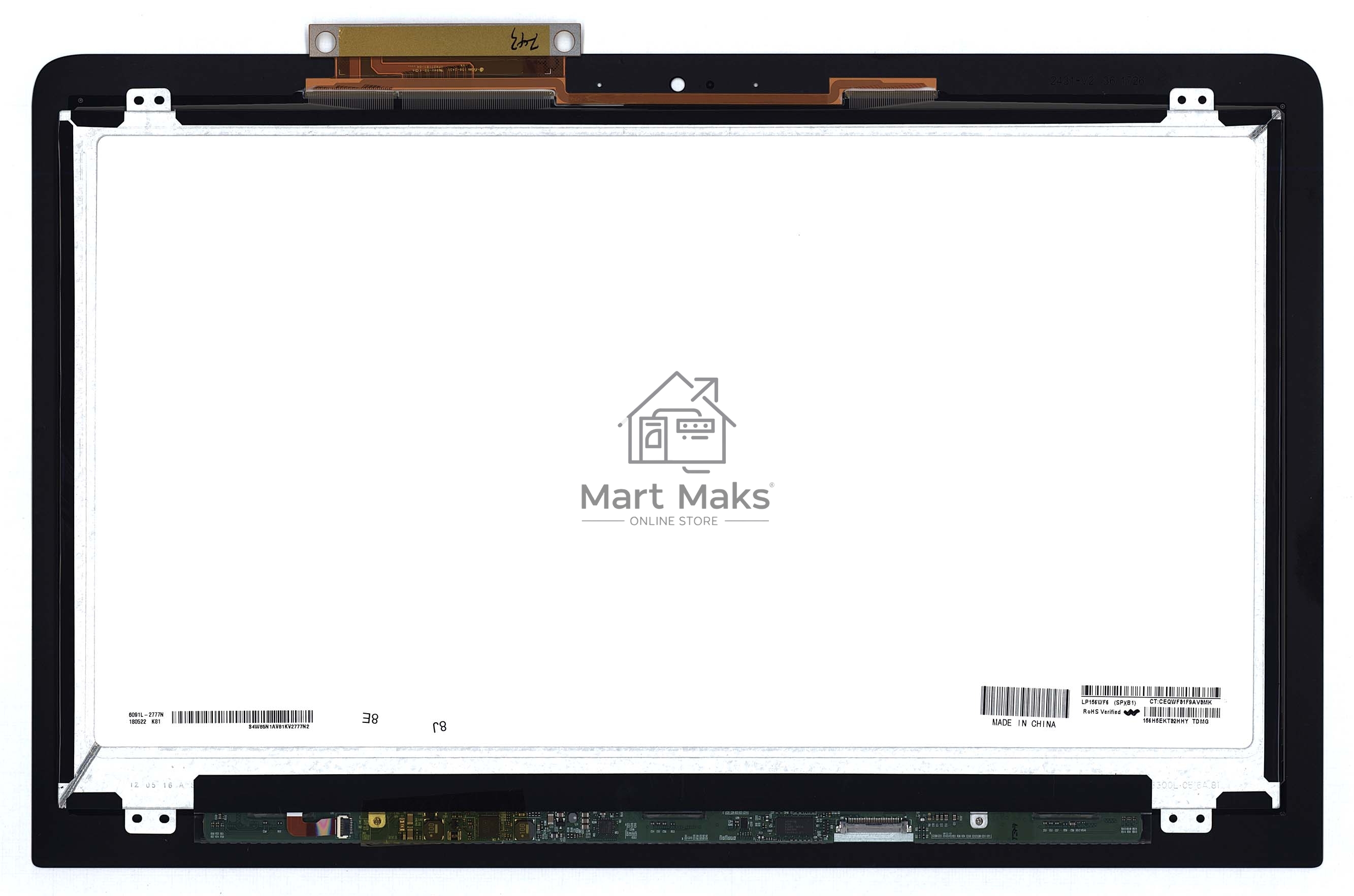 Модуль (матрица + тачскрин) LP156WF6(SP)(B1) черный